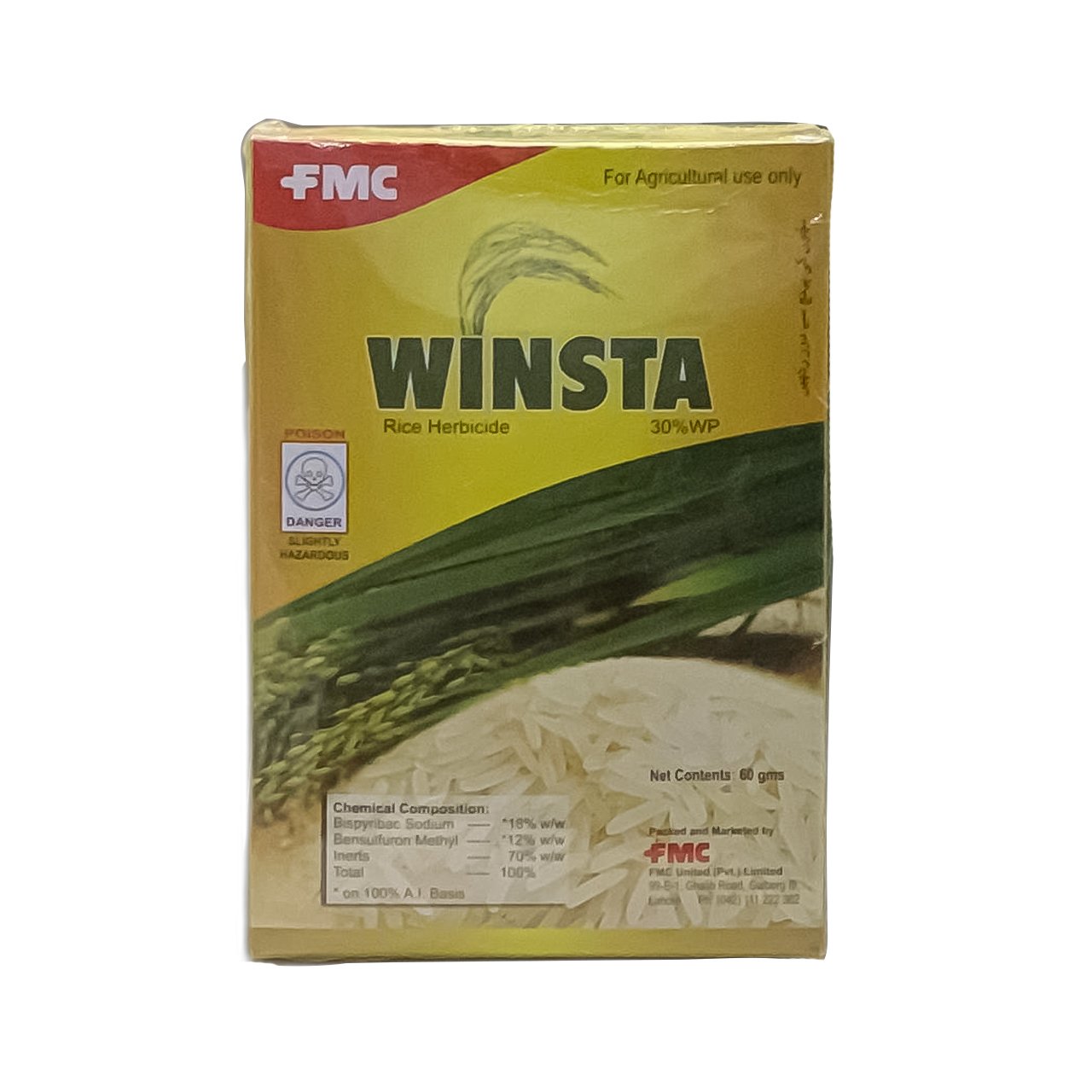 Winsta FMC Herbicide 30WP – Bispyribac Sodium 180 gm/kg + Bensulfuron Methyl 120 gm/kg for Rice Weed Control